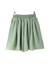 High Waist Solid Pleated Skirt Sai Feel